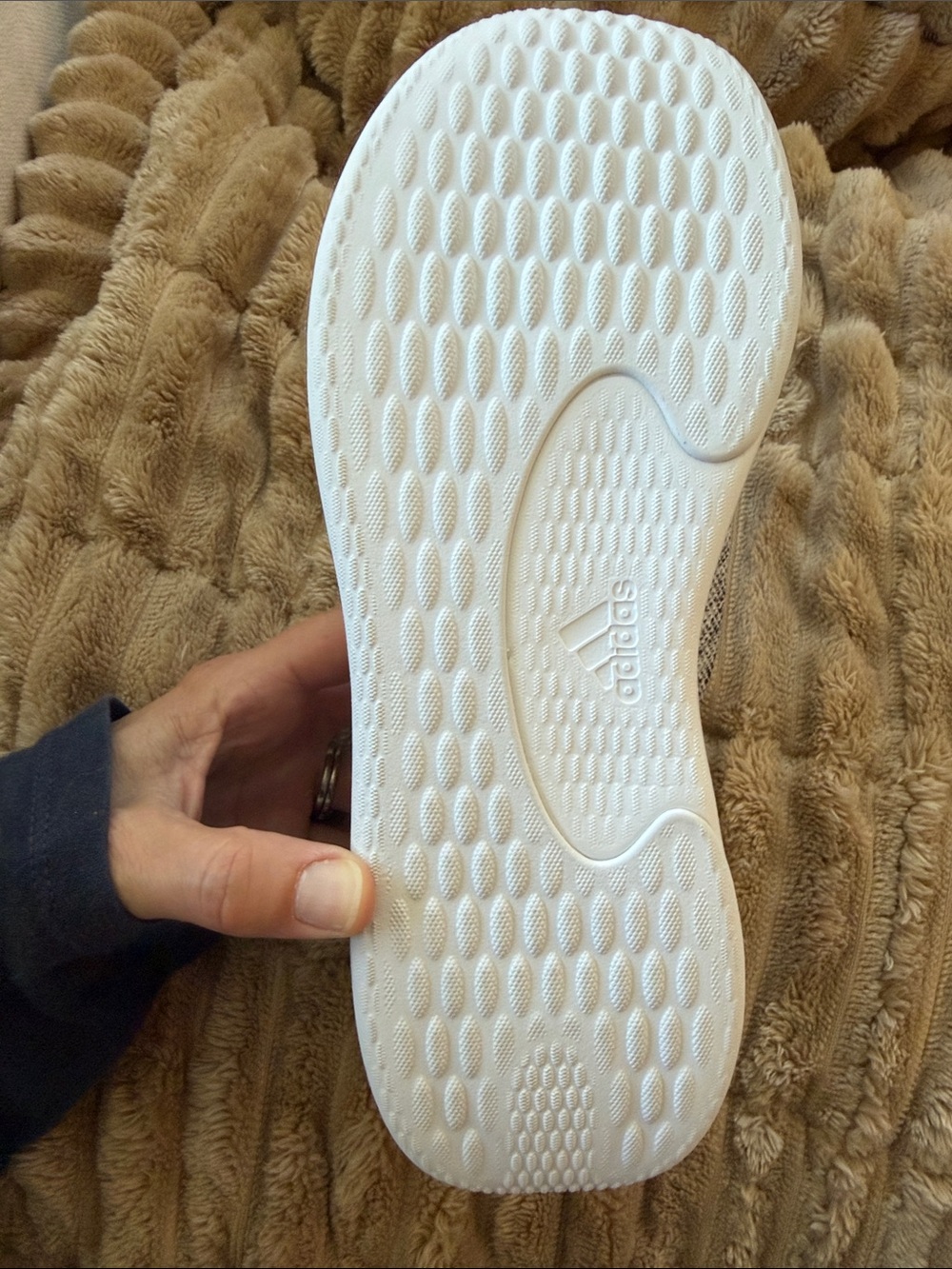 adidas White and Heathered Grey Cloudfoam Plus Sneakers - Picture 4 of 4